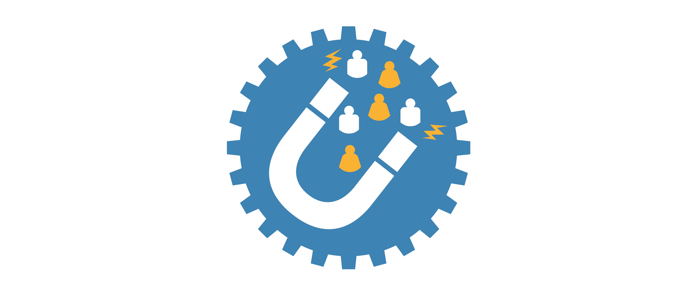 magnet people cog illustration