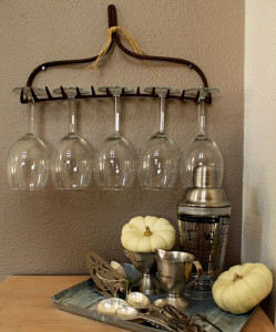 Rake glass holder