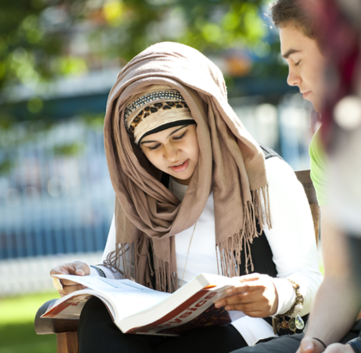 loreto college student reading
