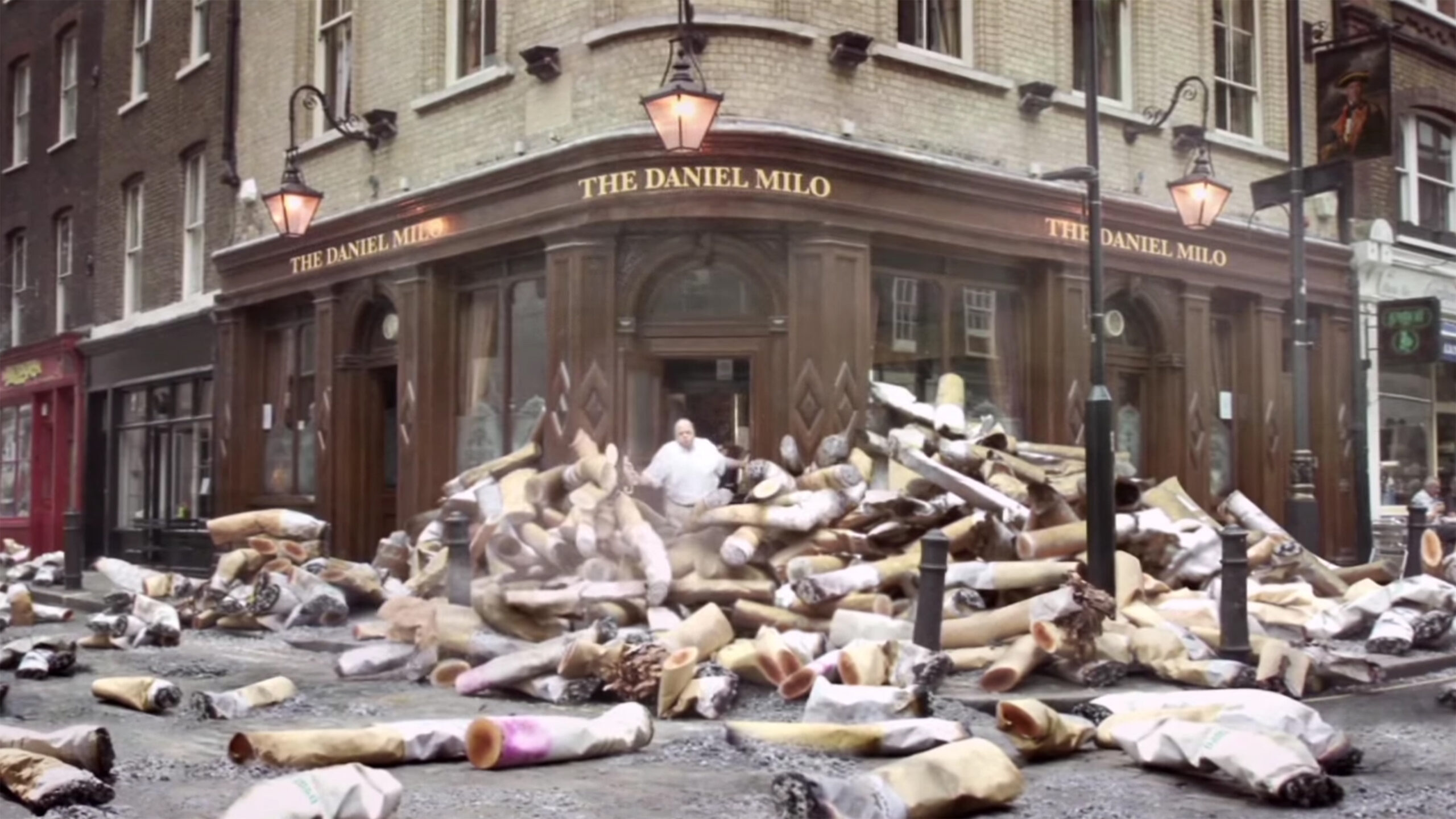 Still image taken from video for the "No ifs, no butts, Stub it and bin it", campaign