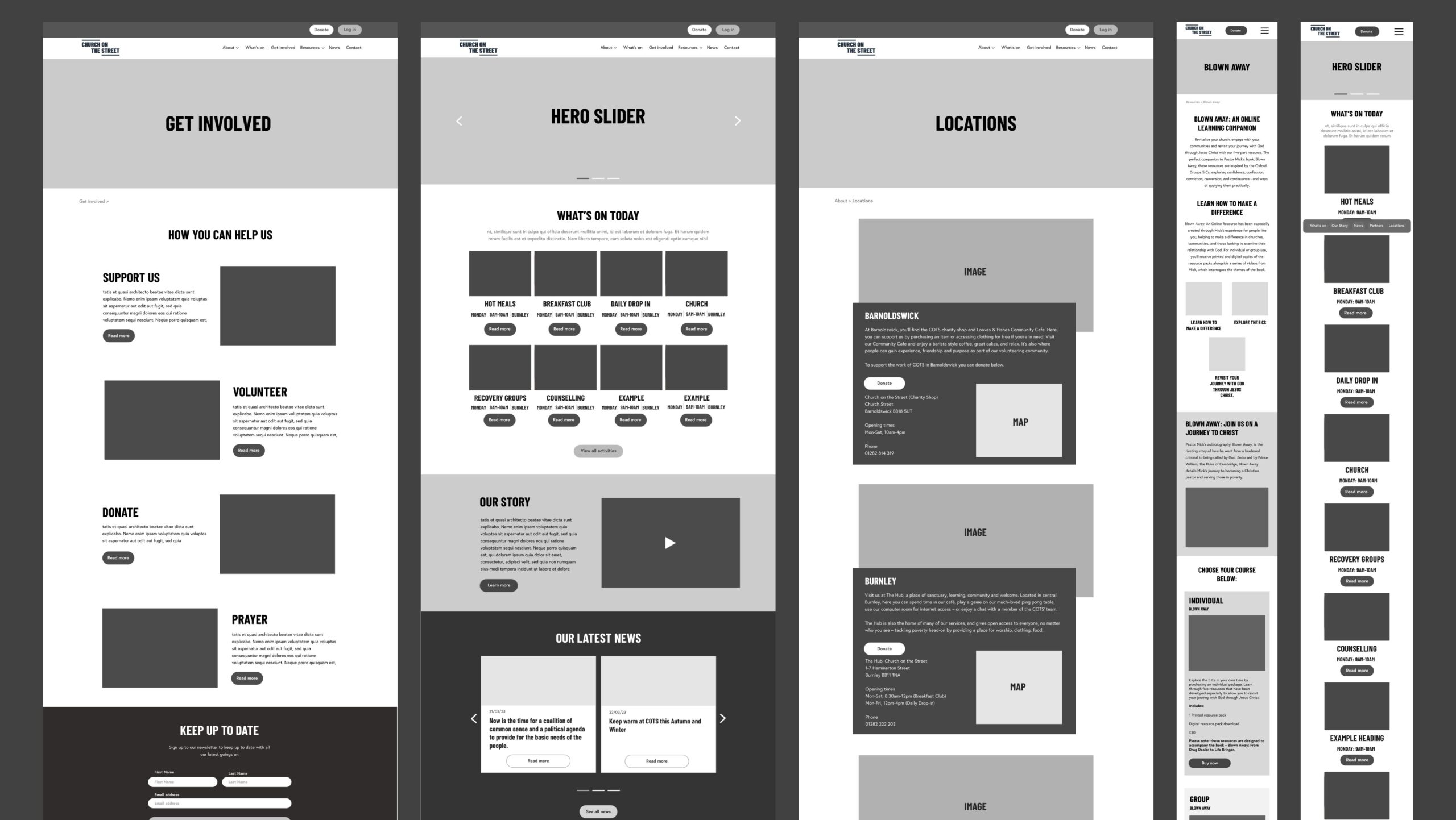 An image of rough workings from the website design project.
