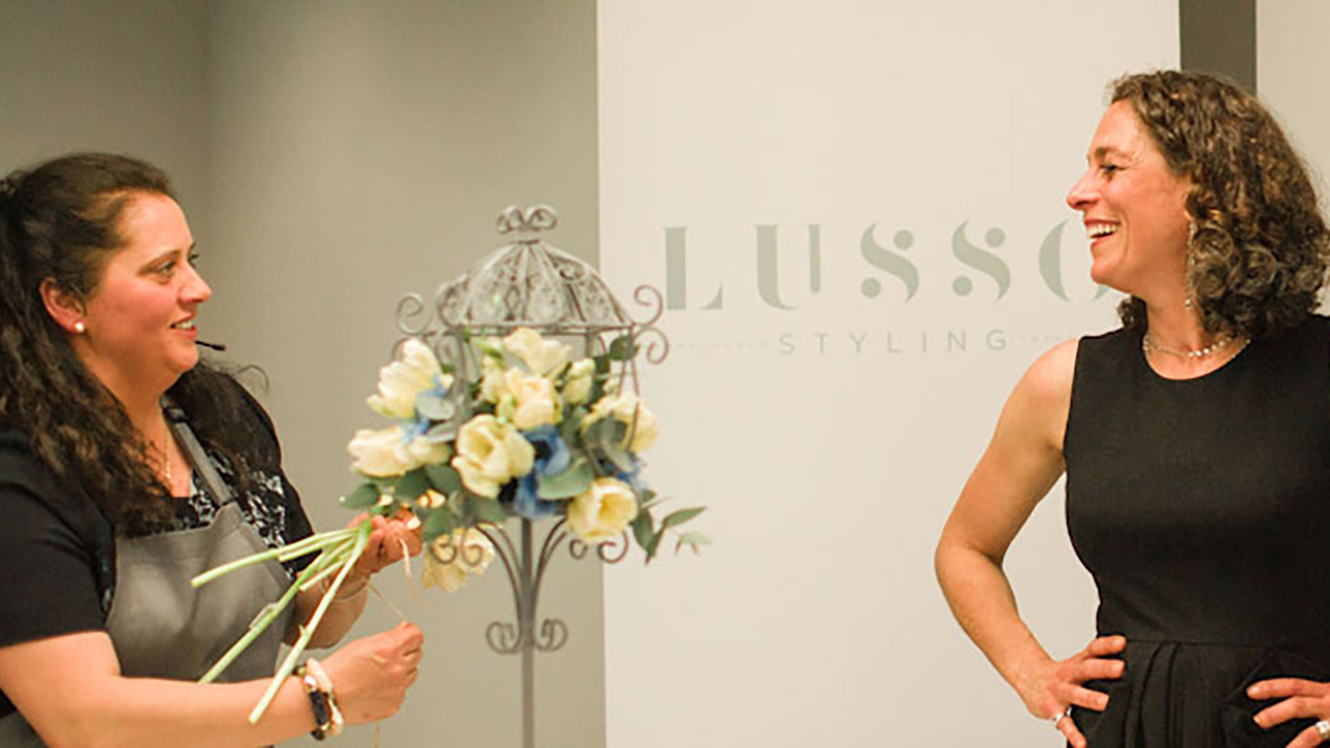 Jo Amess and Alex Polizzi at Lusso launch