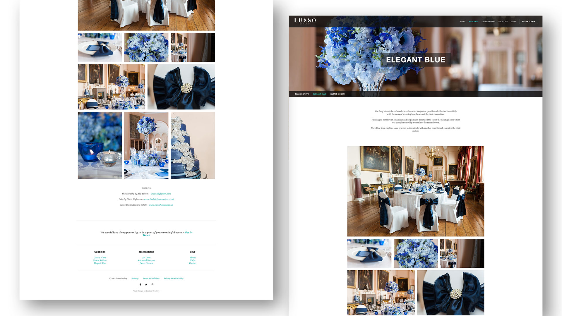 Lusso Styling website inner pages