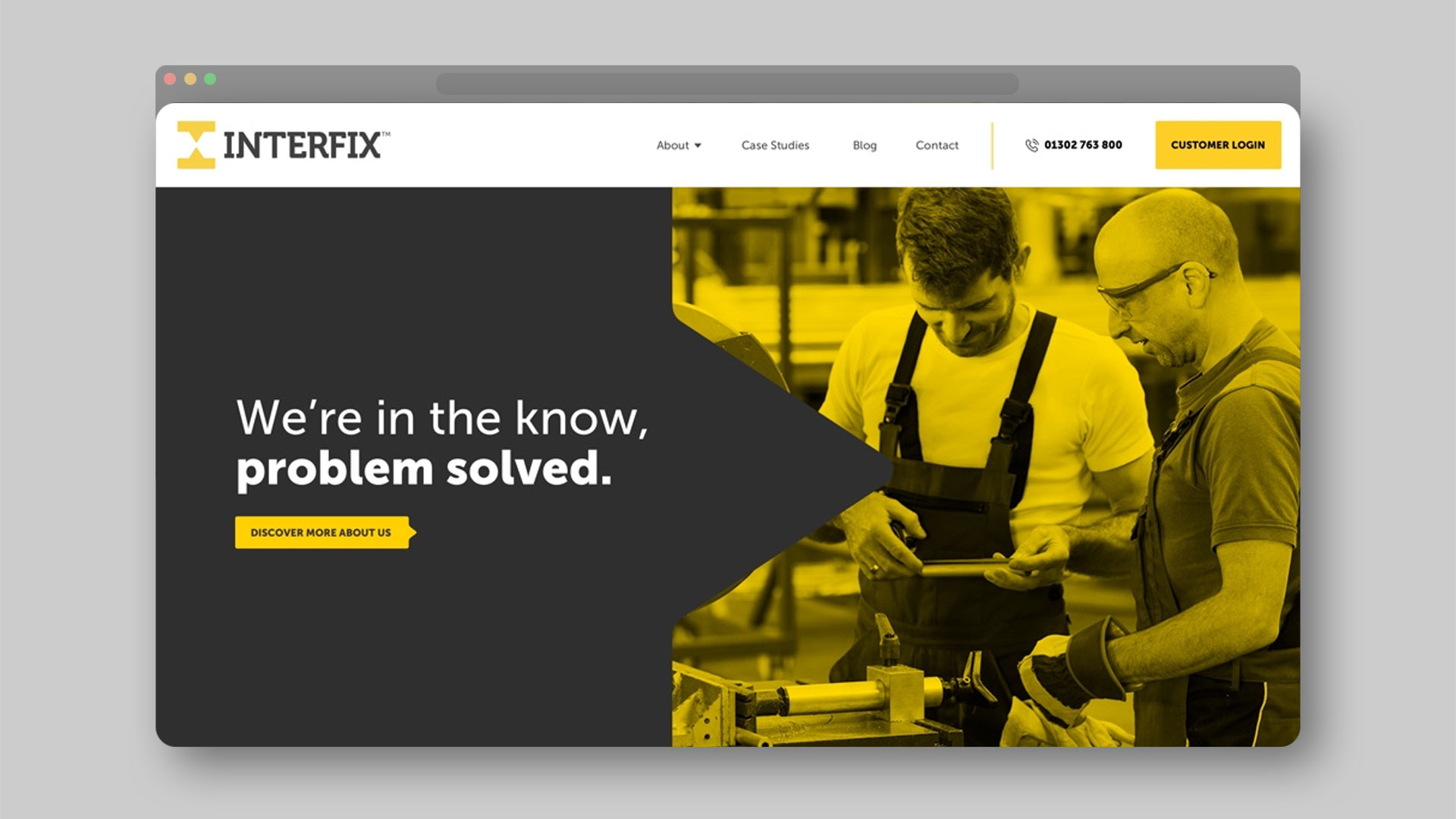 Interfix website homepage