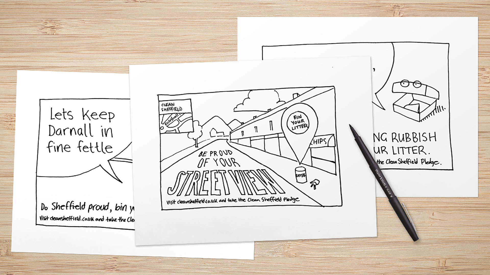 Keep Britain Tidy Clean Sheffield scamps