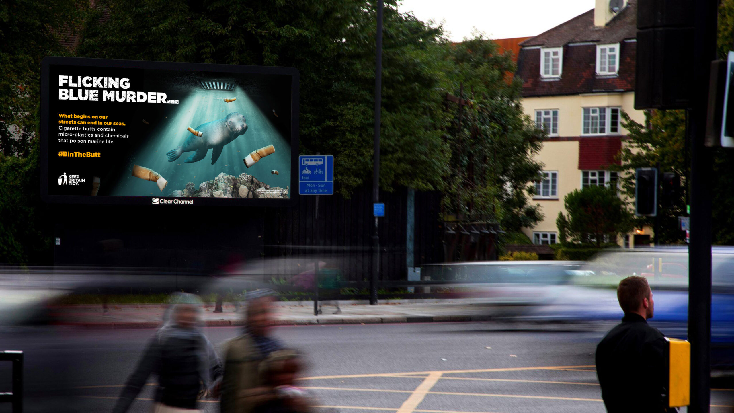 Keep Britain Tidy Flicking Blue Murder 48 Sheet