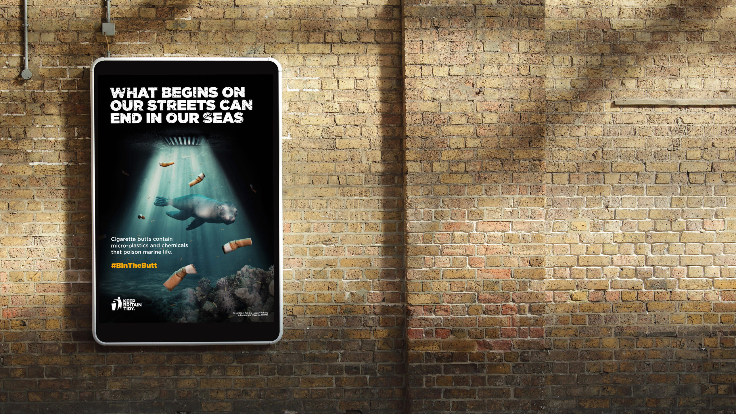 Keep Britain Tidy Flicking Blue Murder Adshell 2