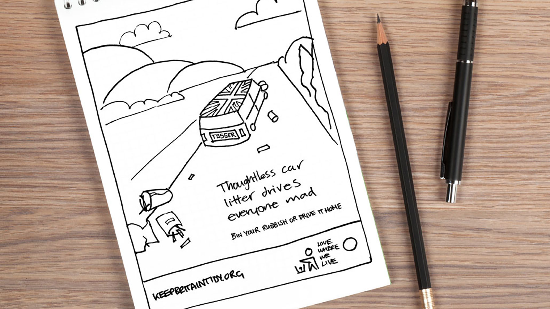 Keep Britain Tidy Vehicle Litter campaign scamps