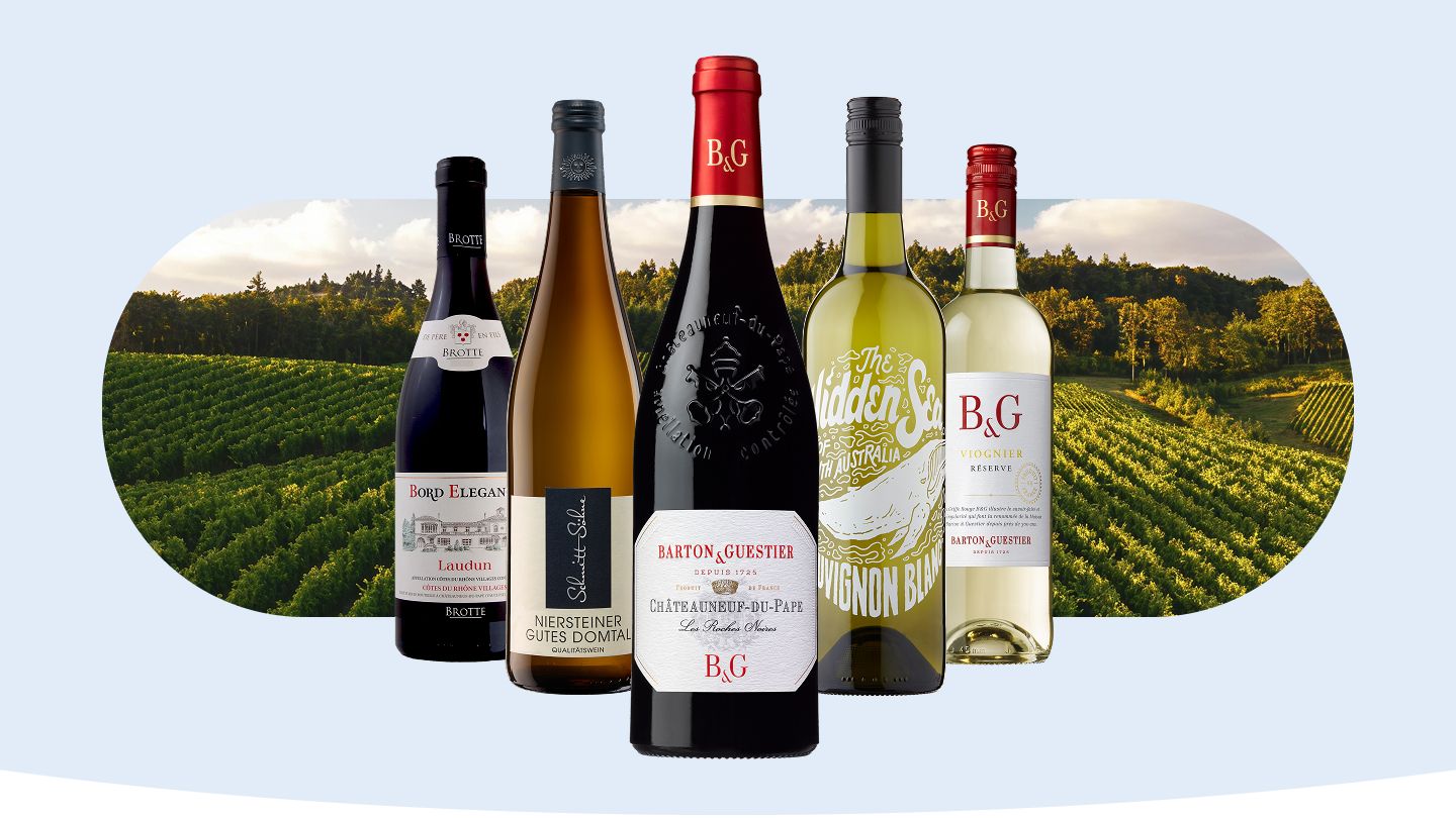 An image showing a selection of wines on the Kingsland website.
