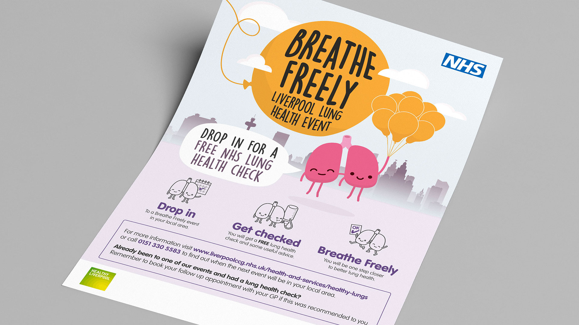 Liverpool City Council Breathe Freely campaign leaflet