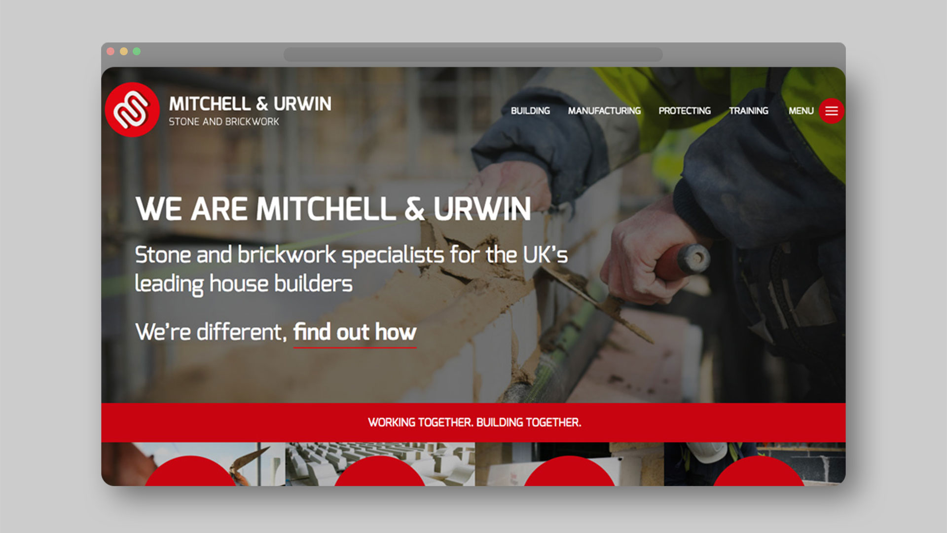 Mitchell & Urwin website homepage