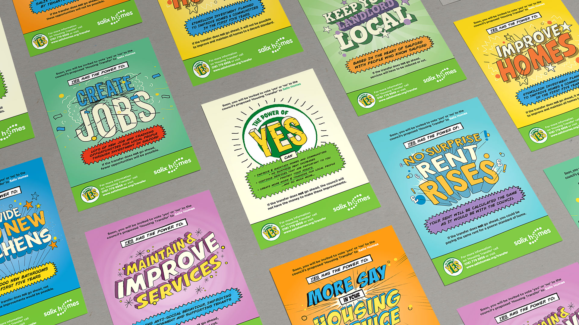 Salix Homes The Power of Yes campaign Postcards