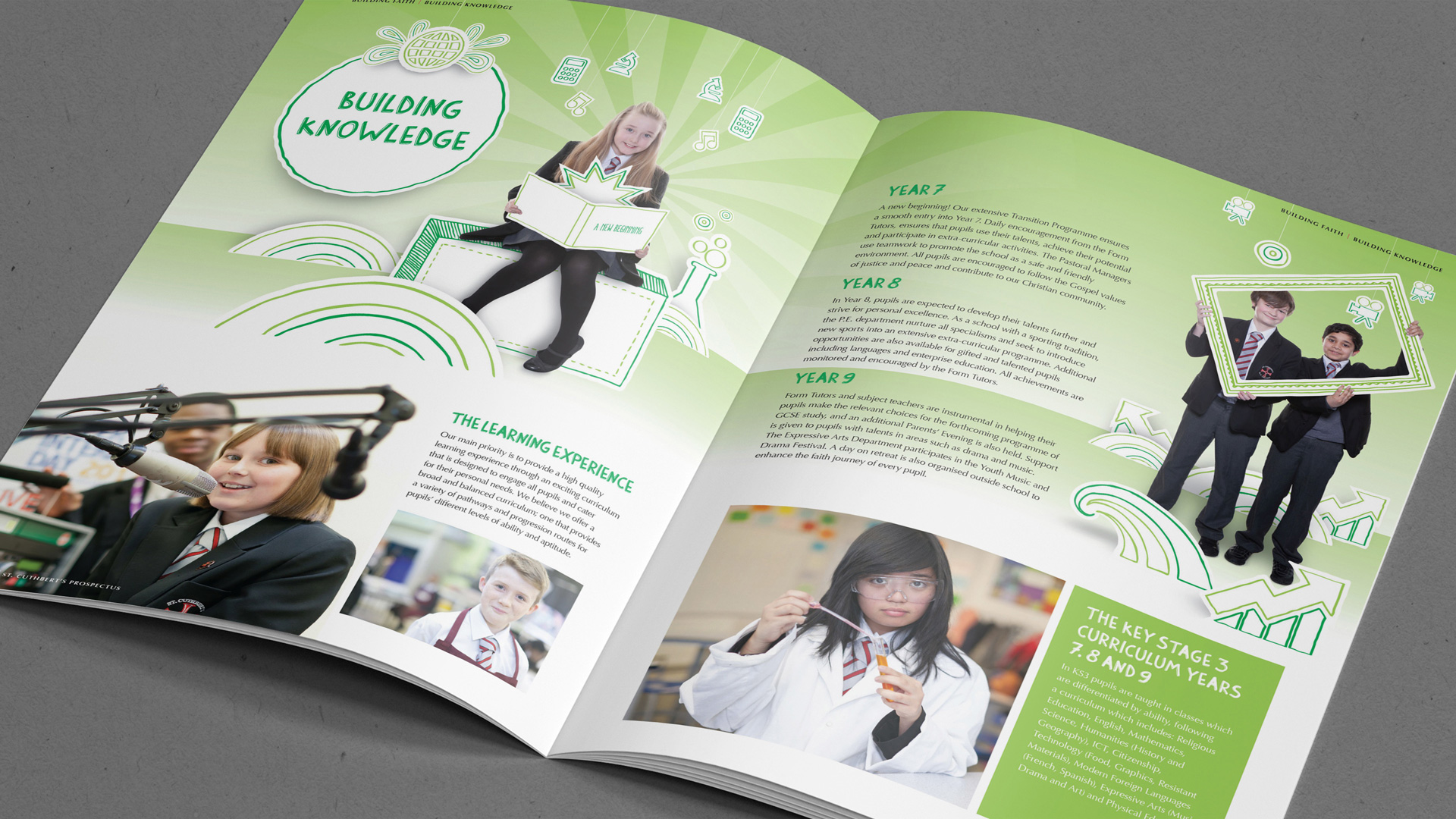St Cuthberts RC School Prospectus Spread