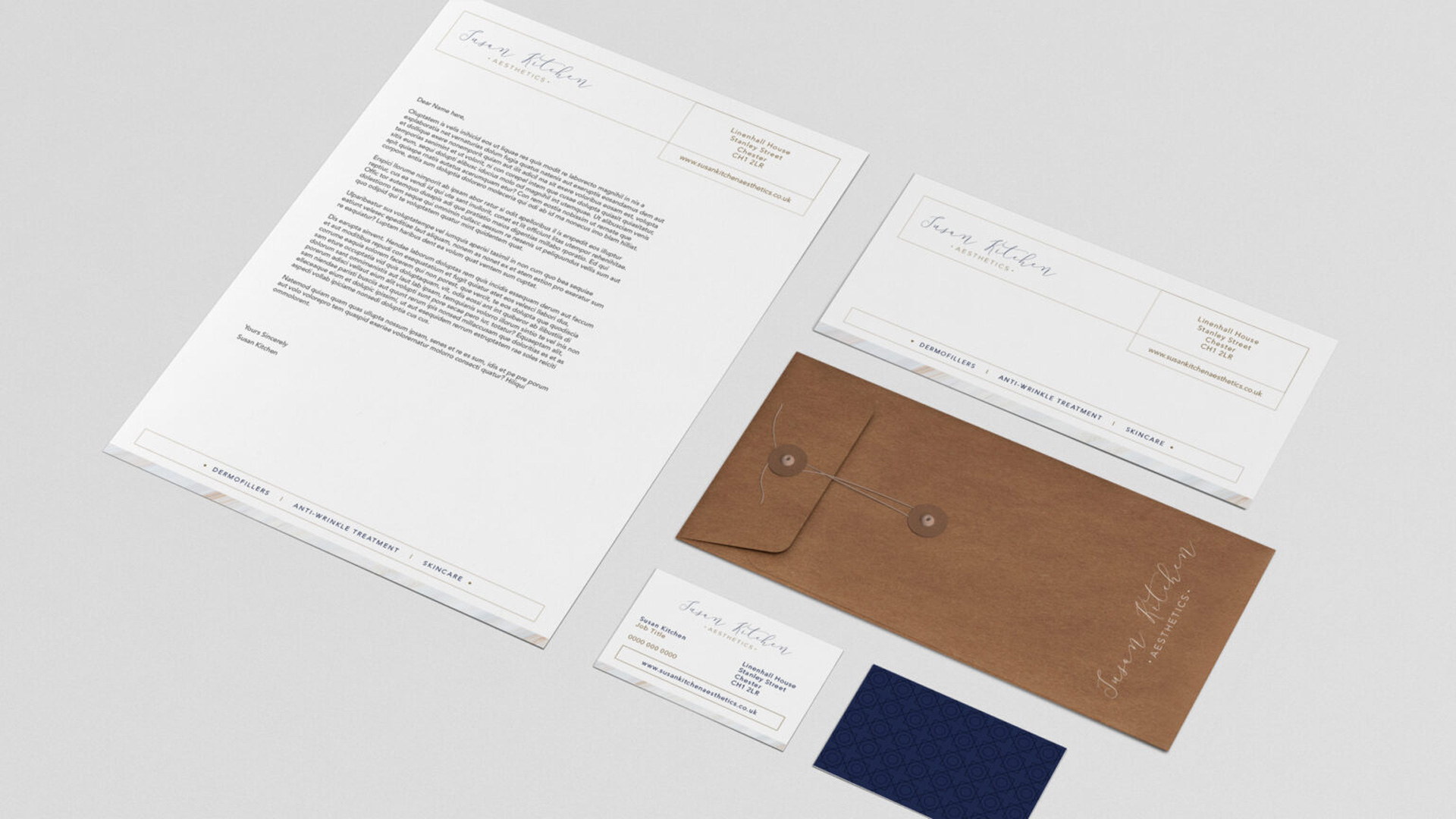 Susan Kitchen Aesthetics Stationery
