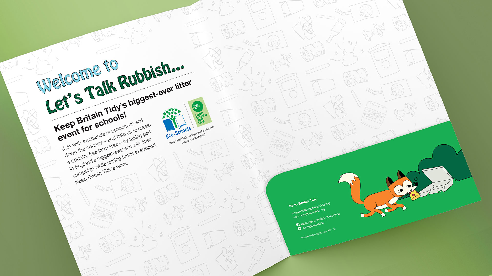 Keep Britain Tidy school pack folder