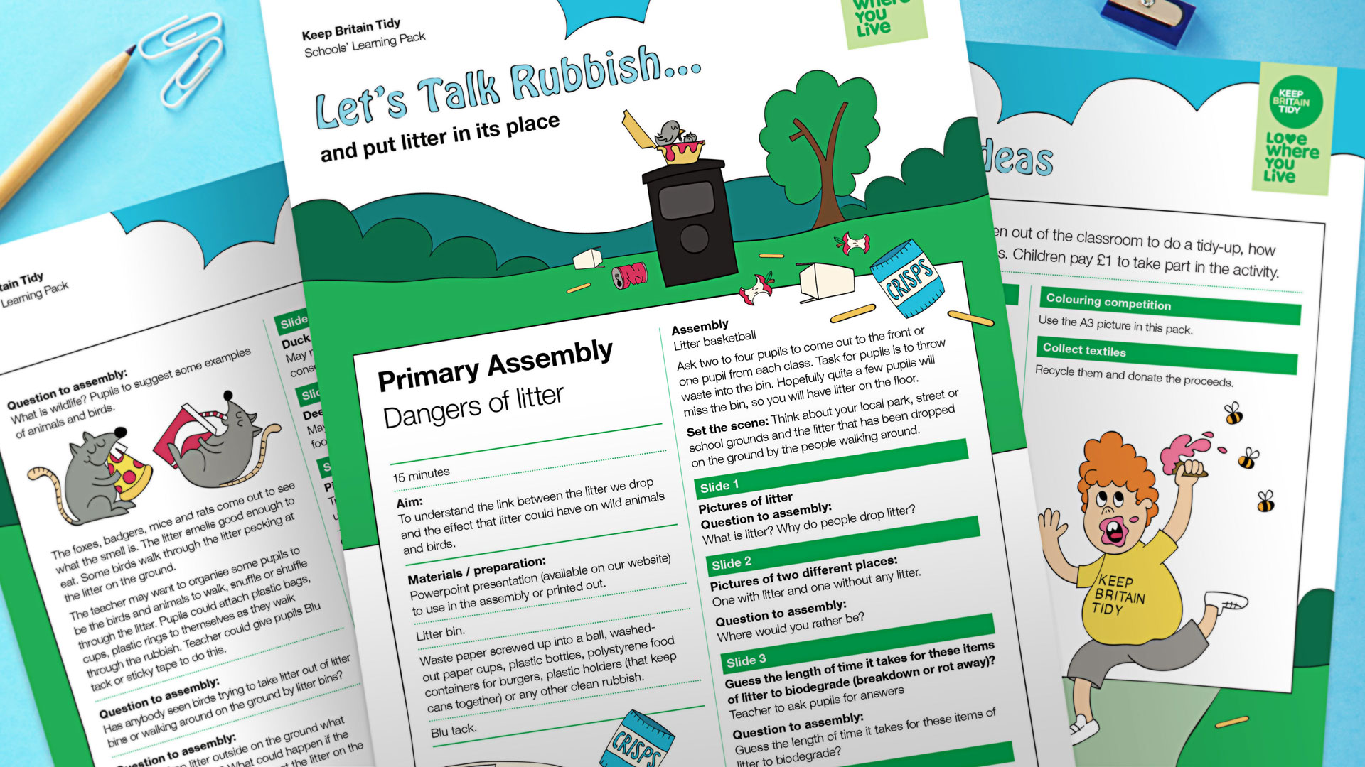 Keep Britain Tidy School Pack materials