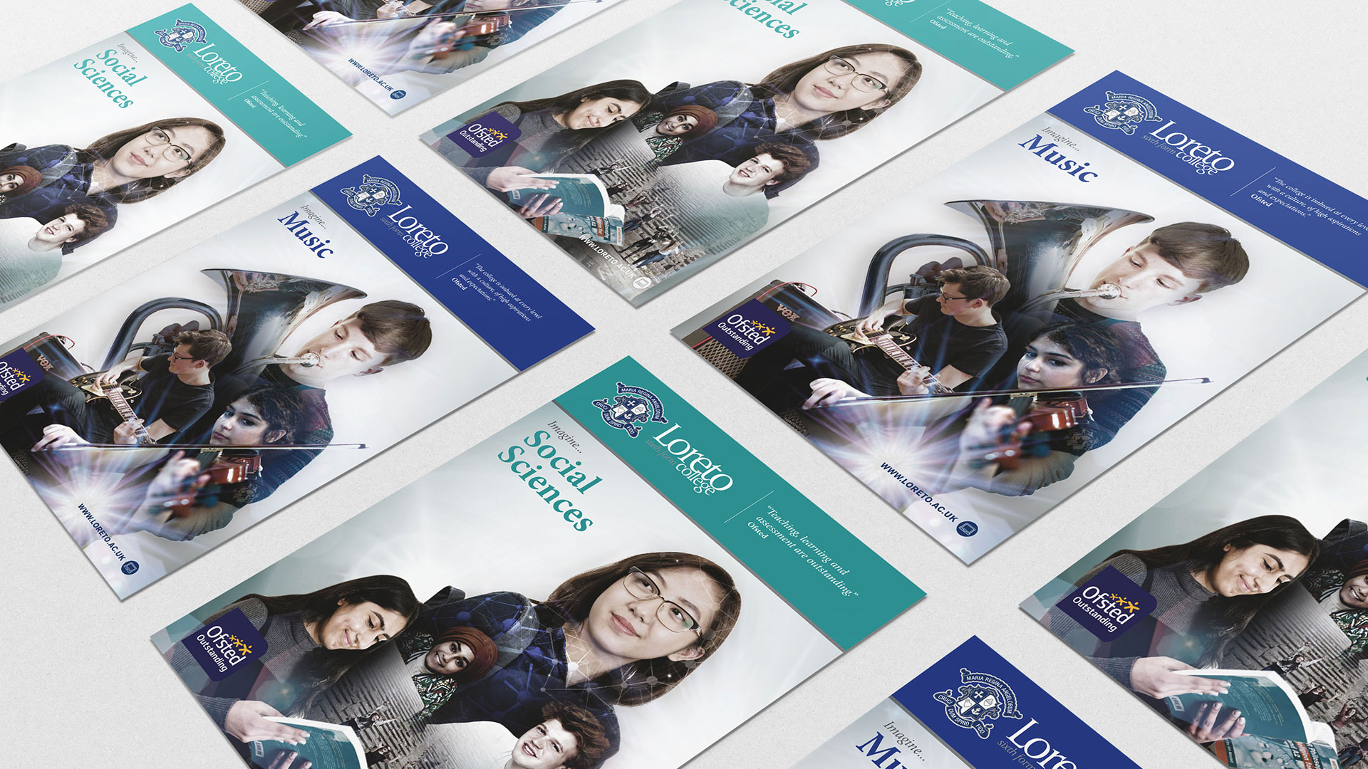 Loreto College Brand Subject leaflets