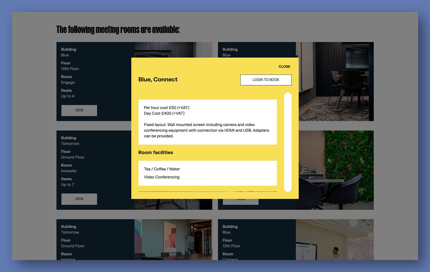MediaCityUK Bespoke Booking Room Website