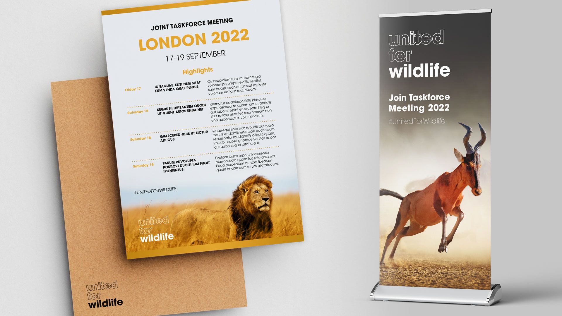 United for Wildlife - Event Materials