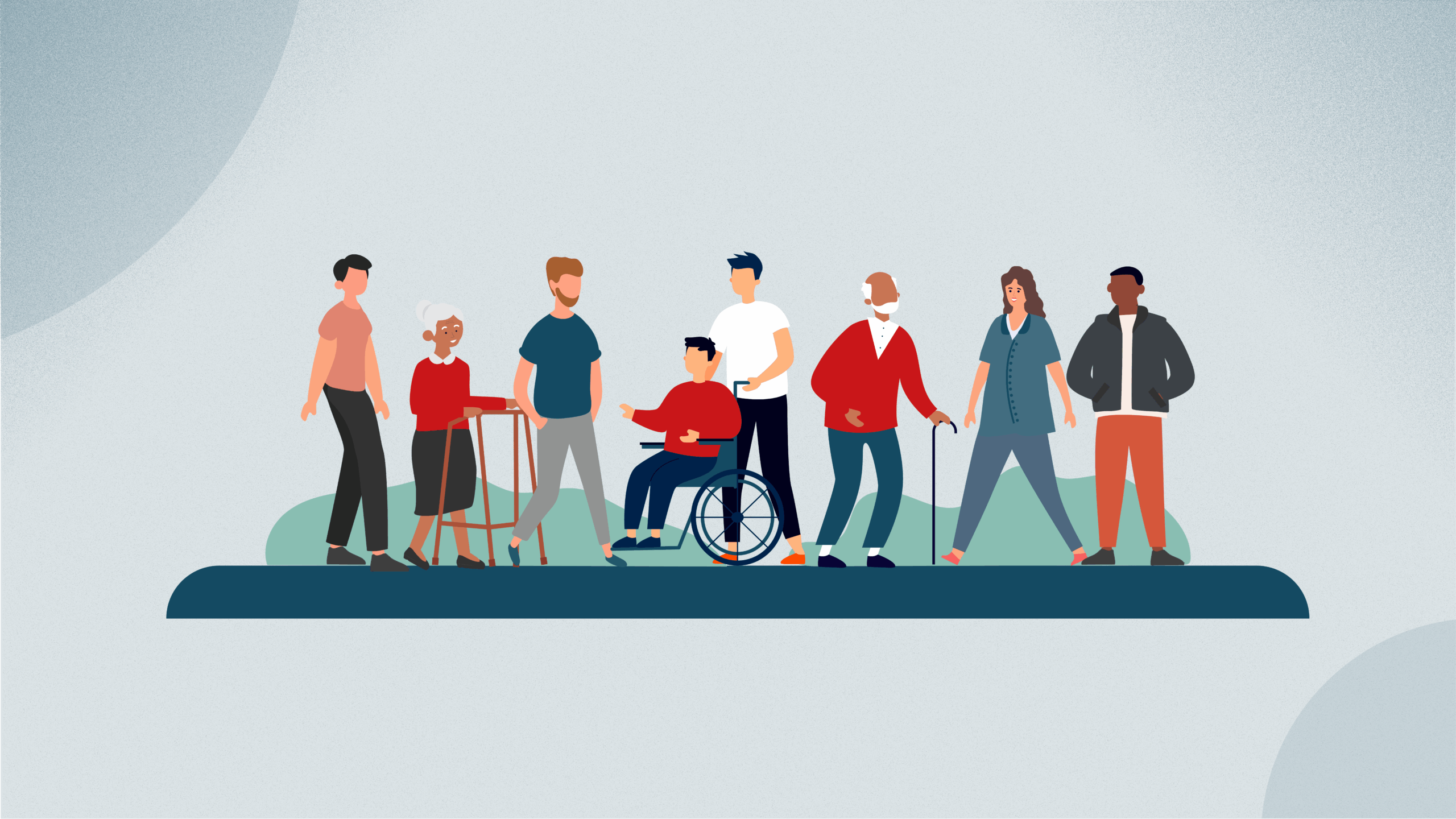Illustration of a diverse group of people.