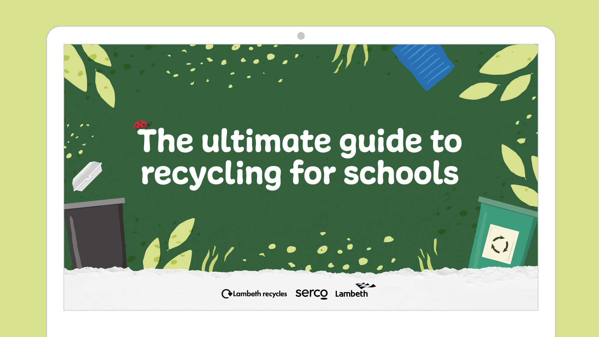 the ultimate guide to recycling for schools cover.
